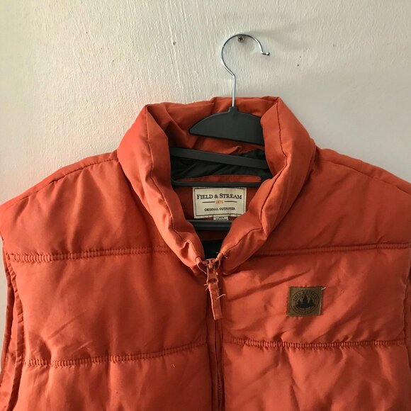 Men's Field and Stream Burnt Orange Bubble Vest - Size 3X - Picture 2 of 7